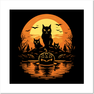 Rise of the black cats at Halloween Posters and Art